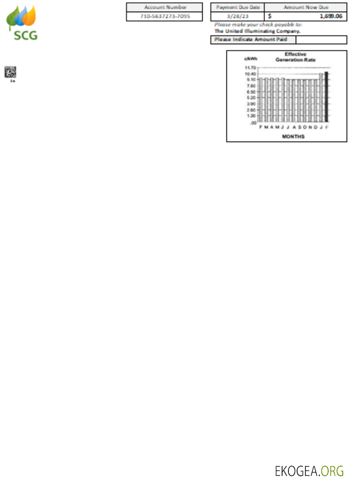 Massachusetts Chelsea SCG Projet de loi sur les services publics de la United Illuminating Company SCR, page 2